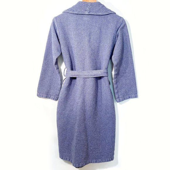 Coyuchi Mediterranean Organic Cotton Modern Robe Lake Blue XS/S - Picture 8 of 8